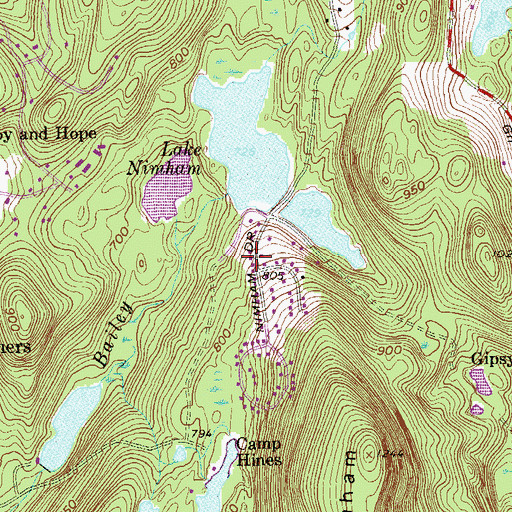 Topographic Map of Town of Kent, NY