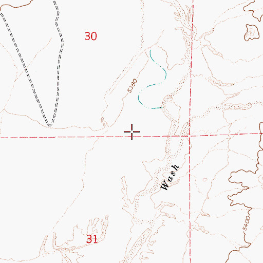 Topographic Map of Pueblo Colorado Wash, AZ