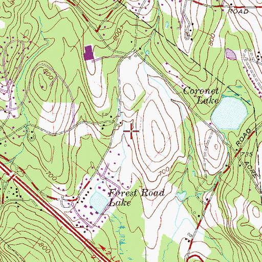 Topographic Map of Kiryas Joel, NY