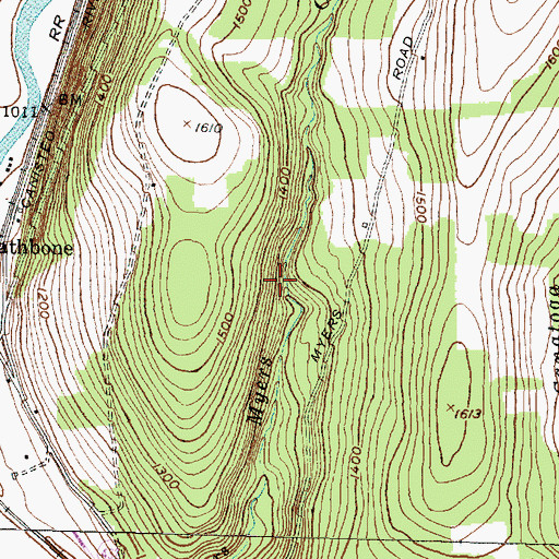 Topographic Map of Oskonsa Falls, NY