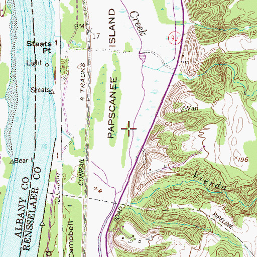 Topographic Map of Pixtaway Island, NY