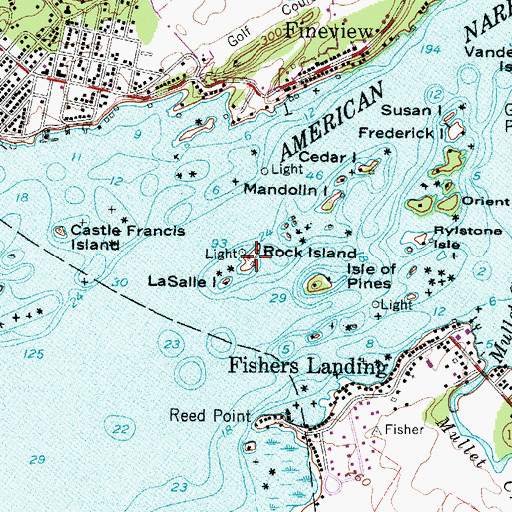 Topographic Map of Rock Island, NY