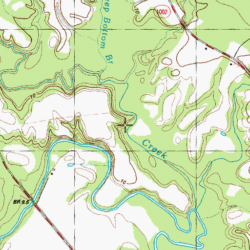 Topographic Map of Beaver Creek, NC