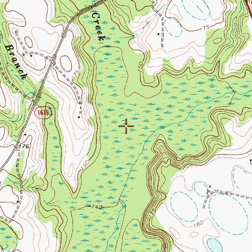 Topographic Map of Bridge Creek, NC
