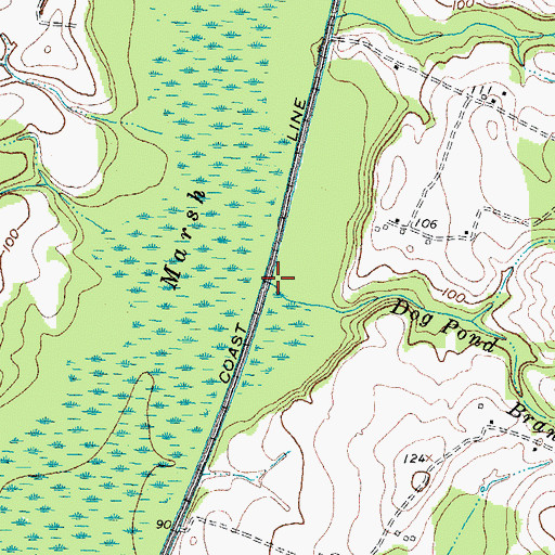 Topographic Map of Dog Pond Branch, NC