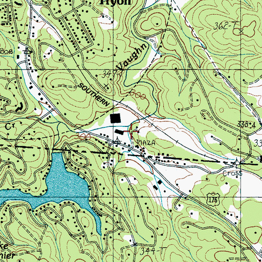 Topographic Map of Little Creek, NC