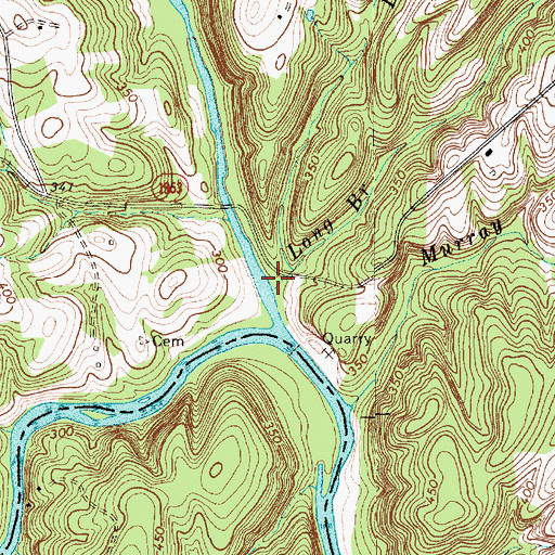 Topographic Map of Long Branch, NC