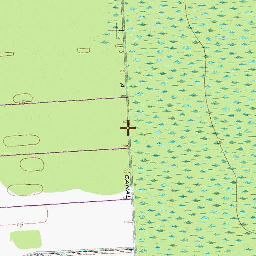 Topographic Map of A Canal, NC