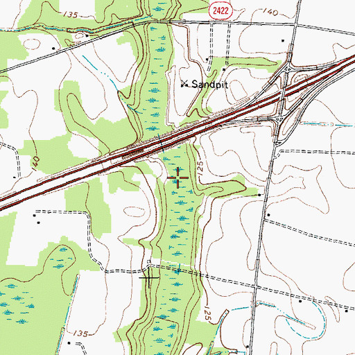 Topographic Map of Aaron Swamp, NC