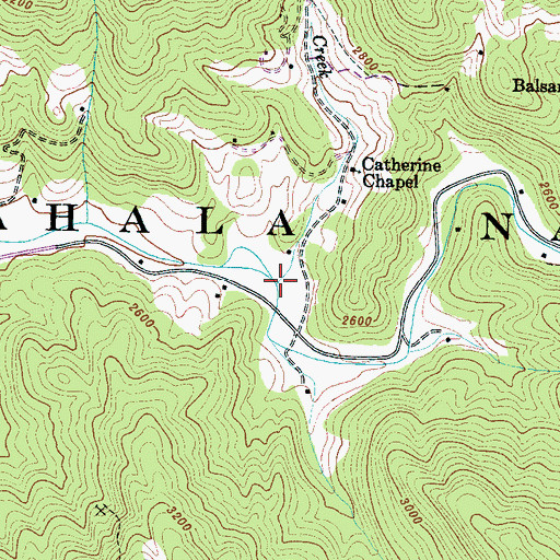 Topographic Map of Abbs Creek, NC