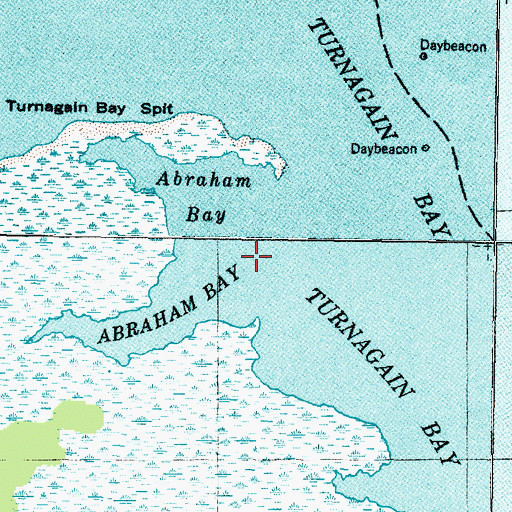 Topographic Map of Abraham Bay, NC