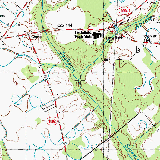 Topographic Map of Abram Branch, NC