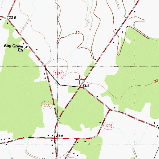 Topographic Map of Airy Grove School, NC