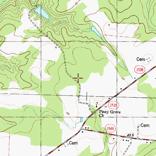 Topographic Map of Albertson Tabernacle, NC