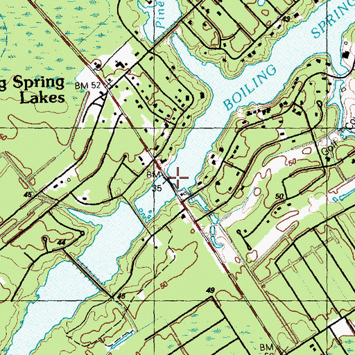 Topographic Map of Allen Creek Bridge, NC
