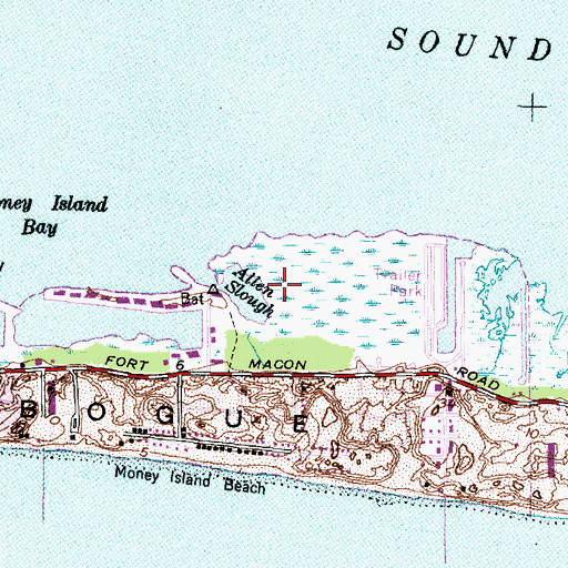 Topographic Map of Allen Slough, NC