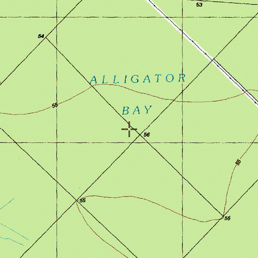 Topographic Map of Alligator Bay, NC