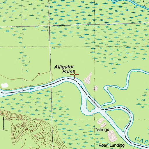 Topographic Map of Alligator Point, NC