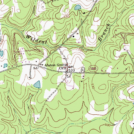 Topographic Map of Alston Grove Church, NC