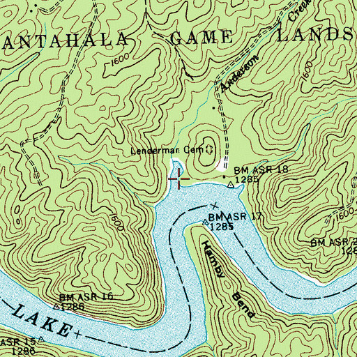 Topographic Map of Anderson Creek, NC