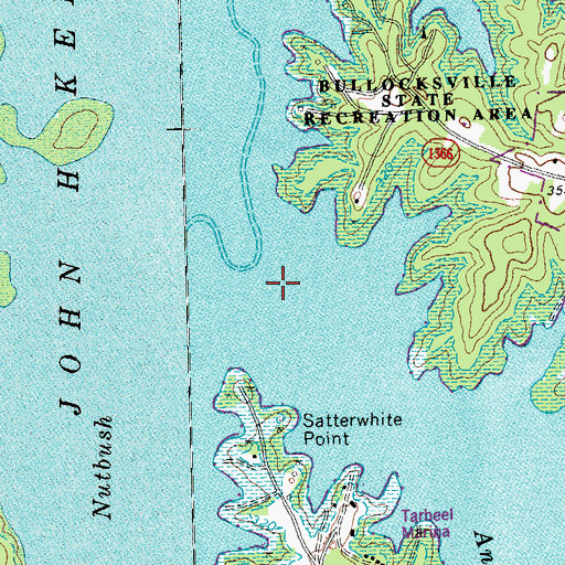 Topographic Map of Anderson Creek, NC