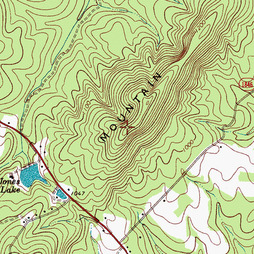 Topographic Map of Anderson Mountain, NC