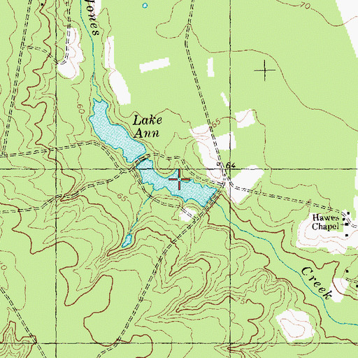 Topographic Map of Lake Ann, NC