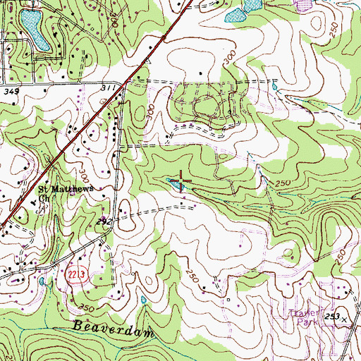 Topographic Map of Lake Anne, NC