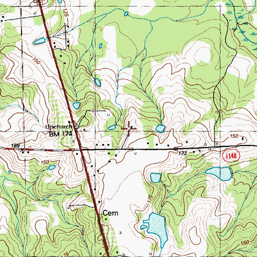 Topographic Map of Antioch Church, NC