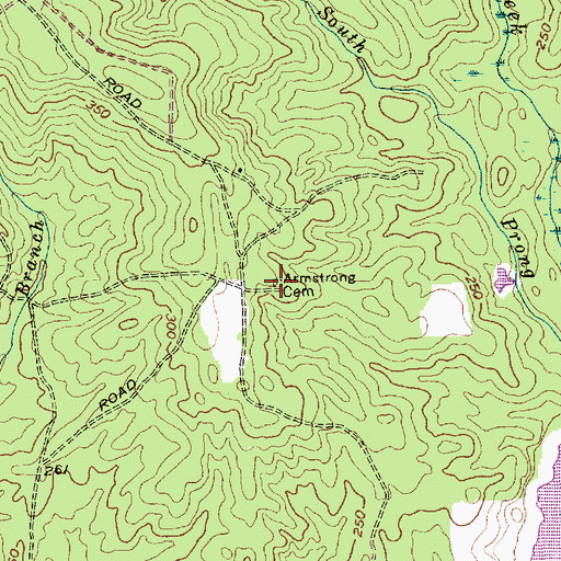 Topographic Map of Armstrong Cemetery, NC