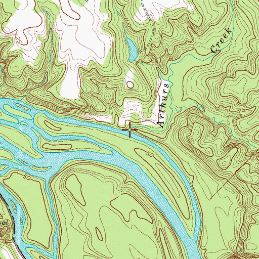 Topographic Map of Arthurs Creek, NC