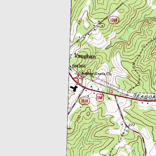 Topographic Map of Ashley Grove Church, NC