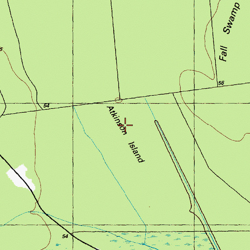 Topographic Map of Atkinson Island, NC