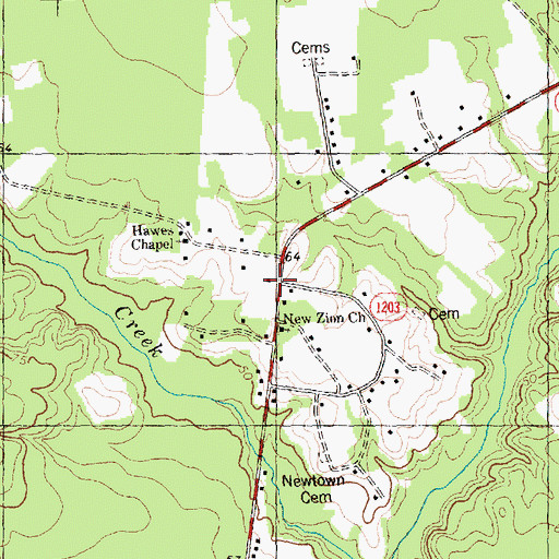 Topographic Map of Atkinson School, NC