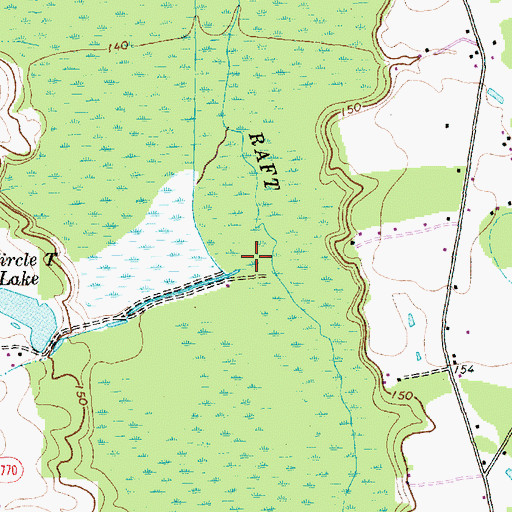 Topographic Map of Ausley Branch, NC