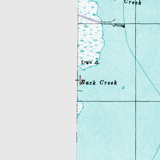 Topographic Map of Back Creek, NC