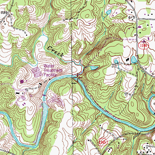 Topographic Map of Back Creek, NC