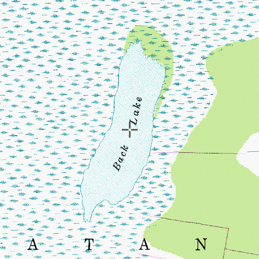 Topographic Map of Back Lake, NC