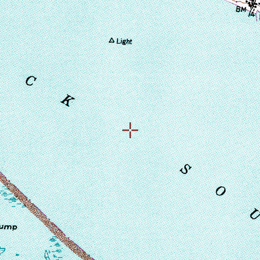 Topographic Map of Back Sound, NC
