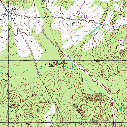 Topographic Map of Bailey Creek, NC