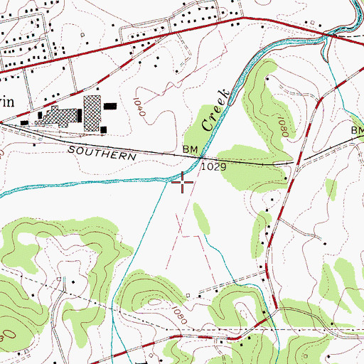 Topographic Map of Bailey Fork, NC