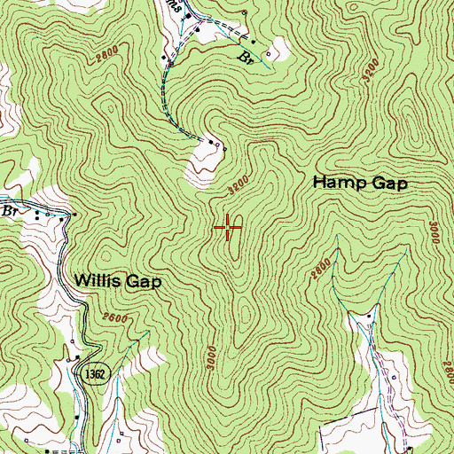 Topographic Map of Bailey Ridge, NC