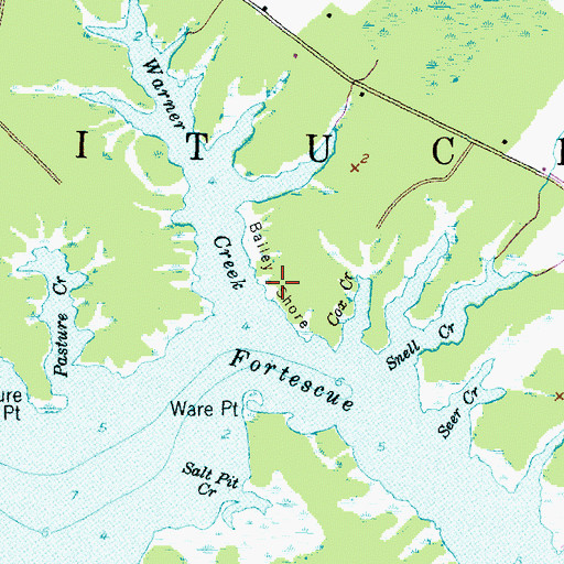 Topographic Map of Bailey Shore, NC
