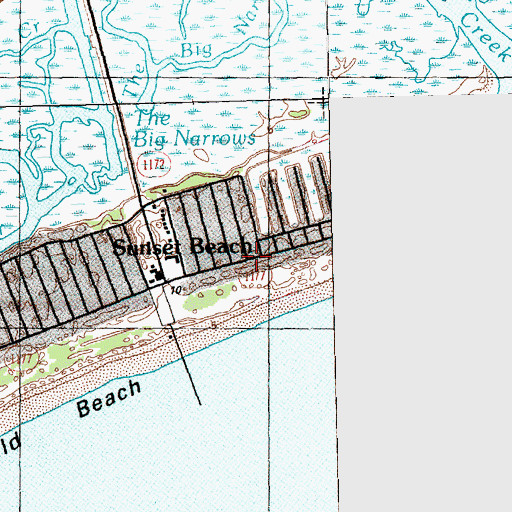 Topographic Map of Bald Beach, NC