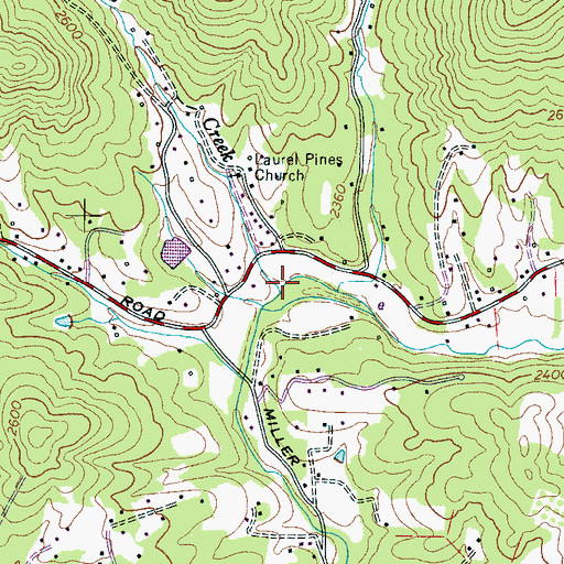 Topographic Map of Ballard Creek, NC