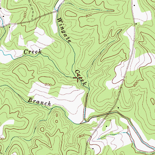 Topographic Map of Ballard Creek, NC
