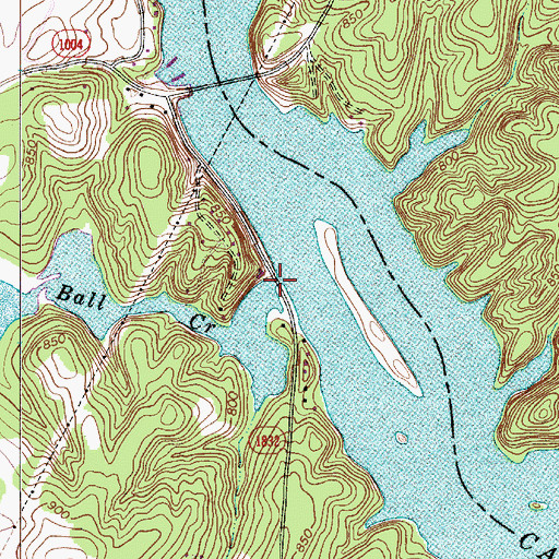 Topographic Map of Balls Creek, NC