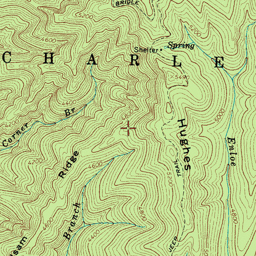 Topographic Map of Balsam Ridge, NC