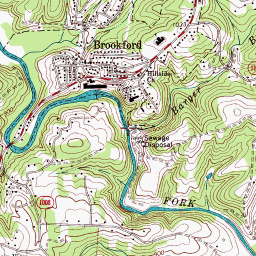 Topographic Map of Barger Branch, NC