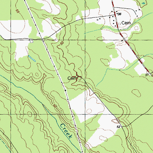 Topographic Map of Barnhill Cemetery, NC